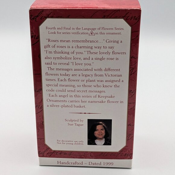 Hallmark Keepsake Rose Angel 1999, 4th and Final in Language of Flowers Series - Picture 9 of 11